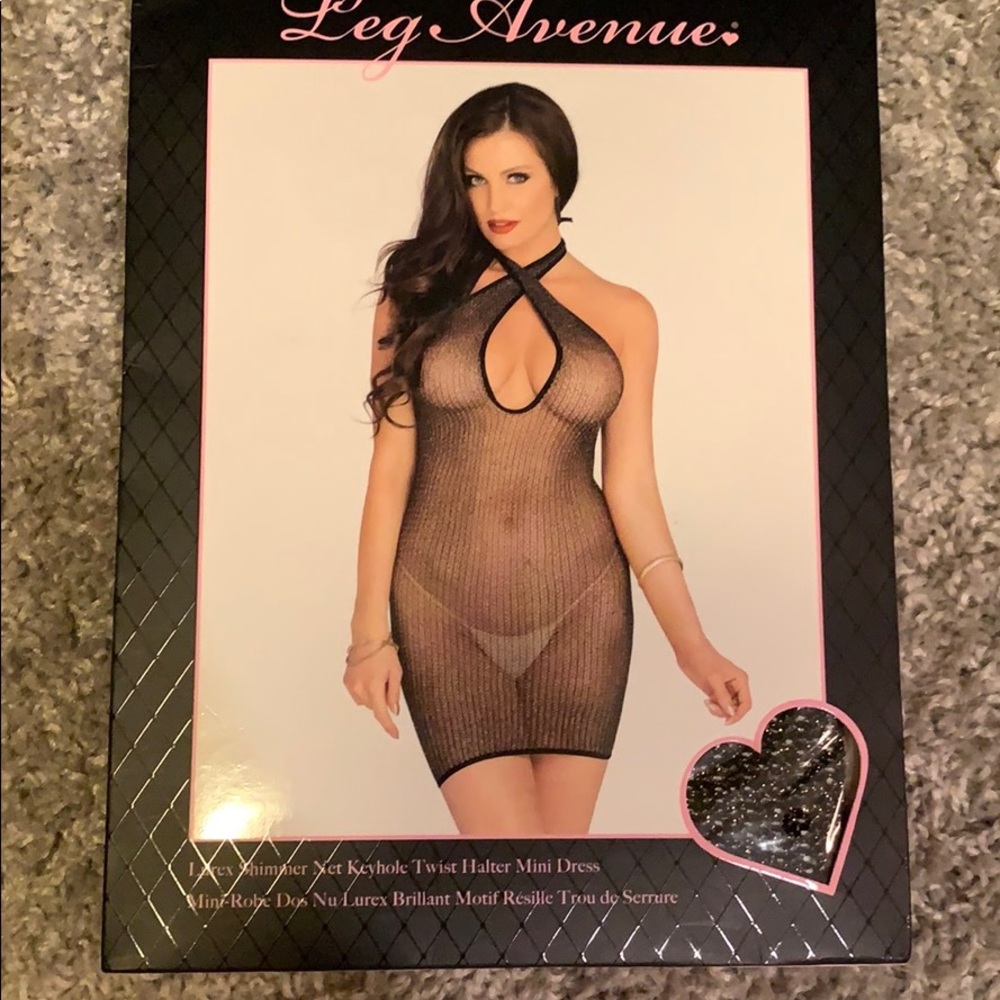 Lingerie halter mini dress/